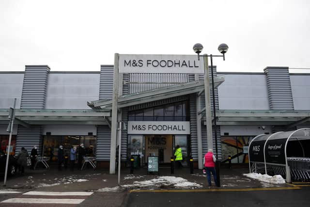 M&S Foodhall expanding into the former Tapi carpets store. M&S Foodhall originally opened on September 21, 2016. (Photo: Michael Gillen).
