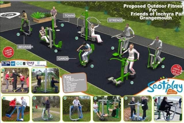 The plans for the outdoor gym at Inchyra Park in Grangemouth took another step towards becoming reality