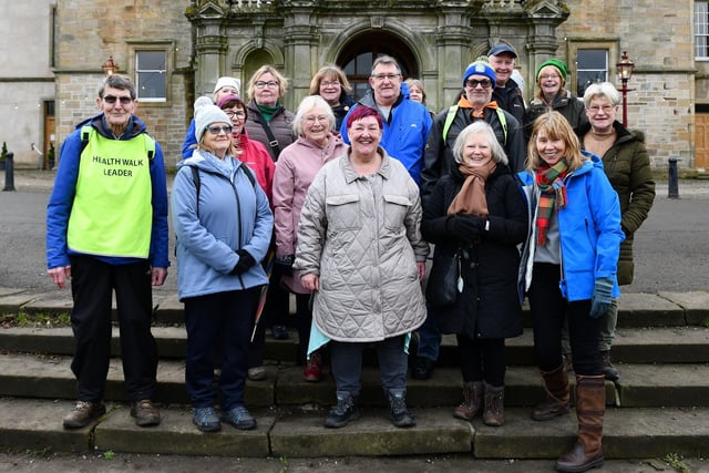 The Saturday morning group outside Callendar House before their walk.