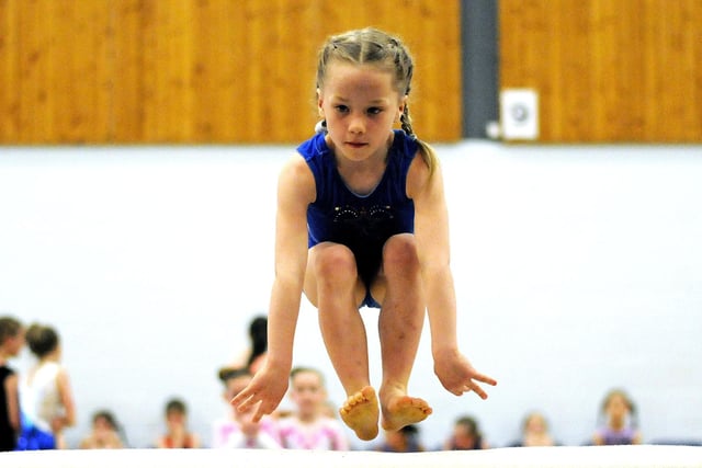 The determination from this leaping competitor.