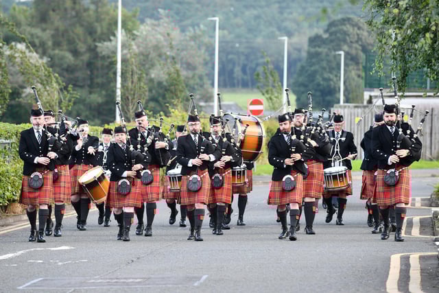 Denny & Dunipace Pipe Band led the parade.