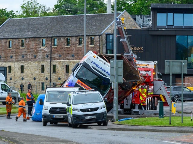The recovery operation saw the road closed for several hours.