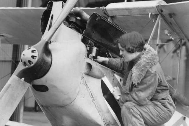 Winifred Drinkwater, pictured here at Lympne Aerodrome in May 1932. Pic: Getty Images