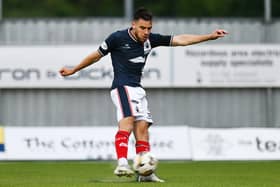 02-08-2024. Picture Michael Gillen. FALKIRK. Falkirk Stadium. Season 2024 - 2025. SPFL William Hill Championship. Ross MacIver 9 goes close.