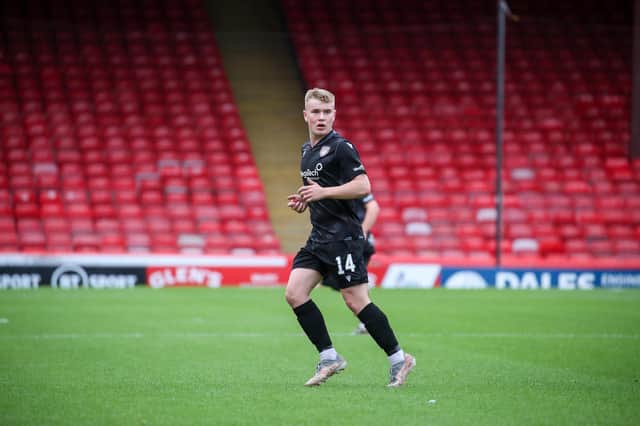 Dylan Paterson was Bo'ness Athletic's two-goal hero on Friday night (Library pic by Graham H Black)