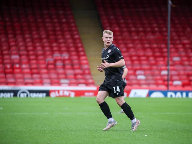 Dylan Paterson was Bo'ness Athletic's two-goal hero on Friday night (Library pic by Graham H Black)