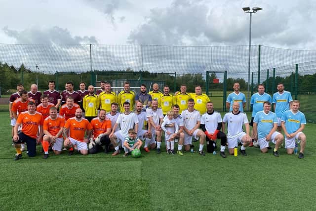 The teams who took part in this year's Tilly Cup to raise funds for Falkirk Foodbank