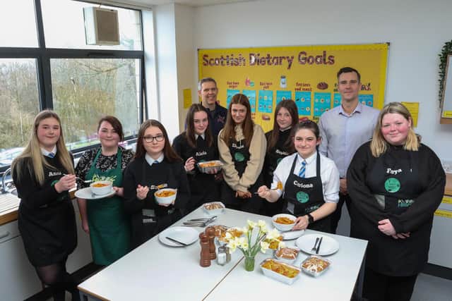 S3 School of Hospitality pupils with Miss King, Mr Townsend and Daniel Bajwoluk of A.R.D. Consultancy