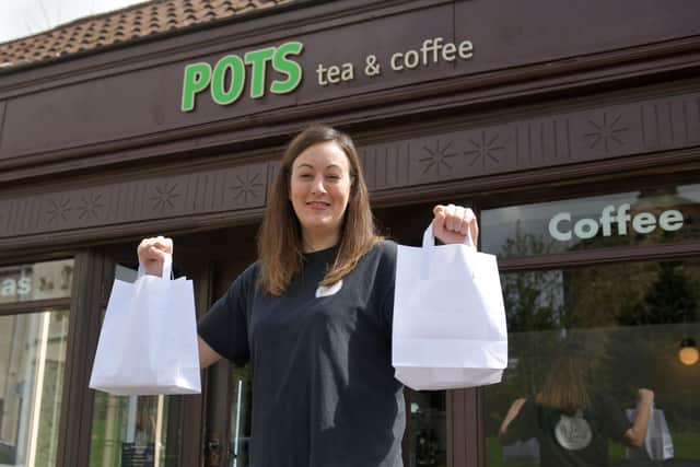 Pots cafe owner Nicky Don outside her Cow Wynd business