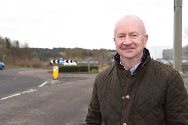 Councillor Paul Garner at the location of the Denny Eastern Access Road