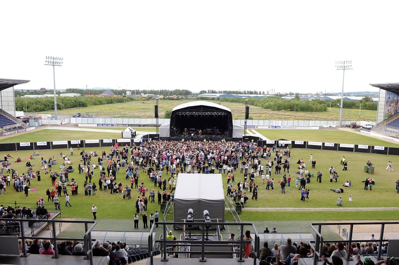 Falkirk FC’s pitch transformed into a musical venue