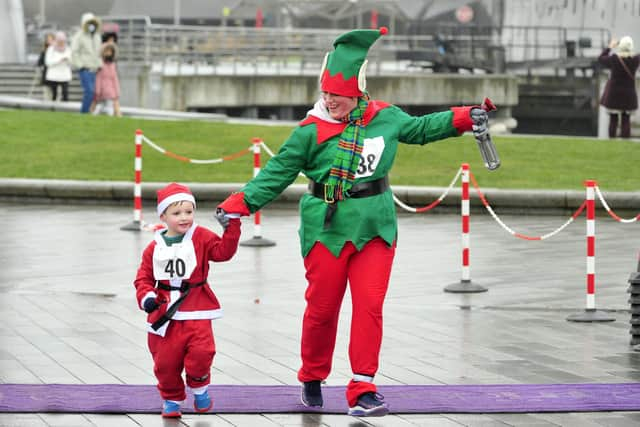 All ages got involved in the weekend's Chase the Turkey event at the Helix