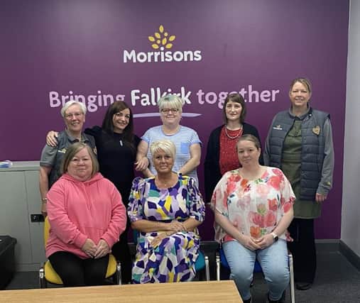 Members of the Falkirk Fibromyalgia Support Group with Helen and Audrey from Morrisons and Sara from SU Beauty.