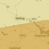 An amber warning for wind is in place for Falkirk district overnight on Sunday into Monday.  (Pic: Met Office)