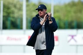 Falkirk boss John McGlynn at the end of the game against Peterhead last weekend (Photo: Michael Gillen)