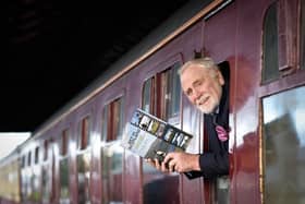 James Cosmo visited Bo'ness and Kinneil Railway to launch VisitScotland's new Set in Scotland guidebook
