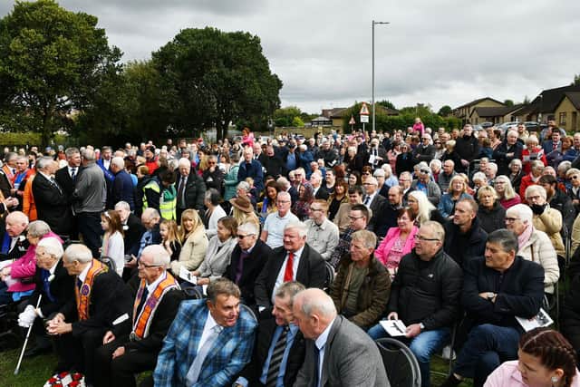 The community turned out for the dedication ceremony. Pic: Michael Gillen