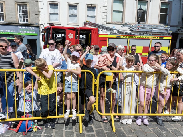 Falkirk High Street was full of families and excitement.