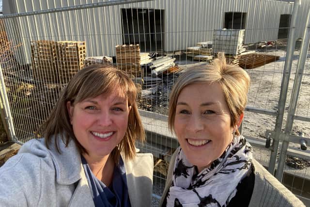Friends and business partners Donna-Jane Dick and Susan Bell visit the site of their new Res(e)t Float Centre in Abbotsford Business Park