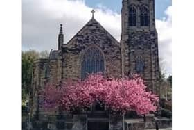 Blossom outside the former Erskine Church in Falkirk taken by Elizabeth Parker.