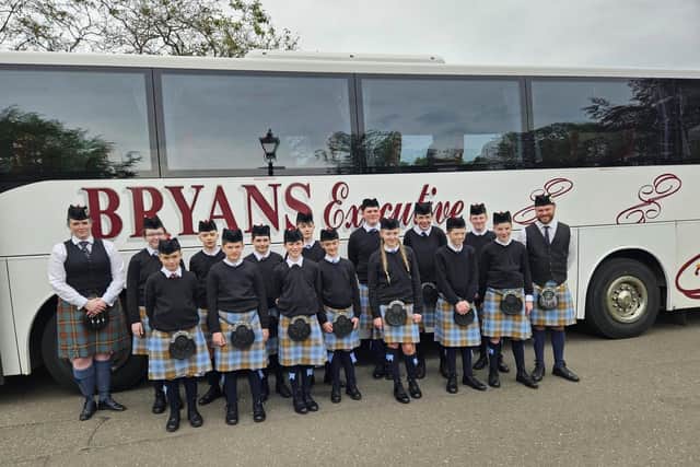 The Falkirk Schools Pipe band