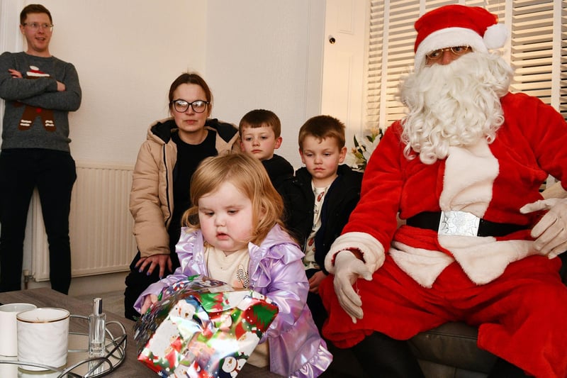 Presents being opened in March? Arya enjoys and early Christmas thanks to Falkirk Round Table