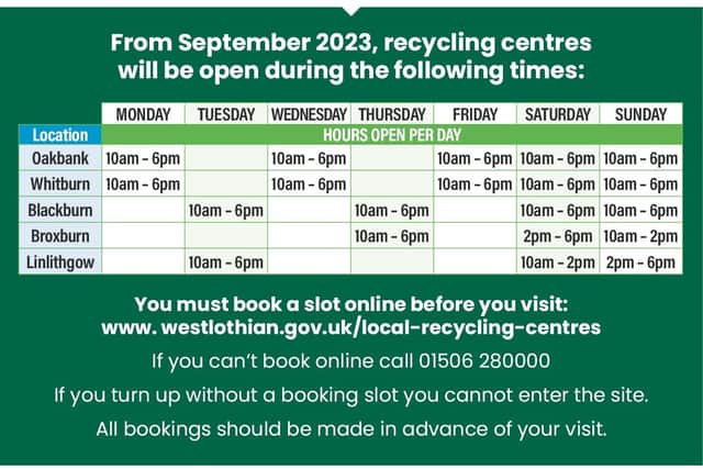 The new hours will come into operation in September when people will have to book their appointments.