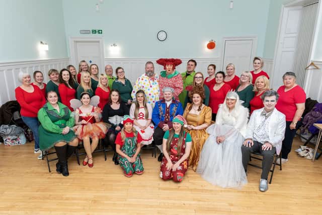 The cast of Larbert Musical Theatre's panto The Snow Queen are excited about getting on stage next month. (Pic: Michael Gillen)