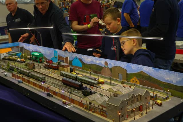 The layouts on display attracted the attention of all ages.