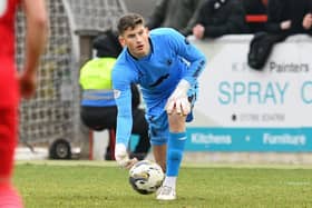 09-03-2024. Picture Michael Gillen. STIRLING. Forthbank Stadium. Stirling Albion FC v Falkirk FC. Season 2023 - 2024. Matchday 28. SPFL cinch League One. Sam Long 1.