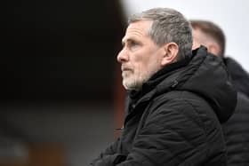 Stenny boss Gary Naysmith on the touchline (Photo: Alan Murray)