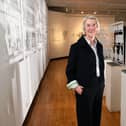 Artist Diana Forster with her work now on display in the Park Gallery.