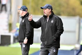 05-10-2024. Picture Michael Gillen. FALKIRK. Falkirk Stadium. Falkirk FC v Ayr United FC. Season 2024 - 2025. SPFL William Hill Championship. Match Day 9. Paul Smith.