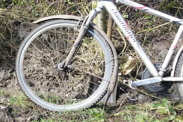 Cyclists are being warned to beware of the debris which has been placed on the Canada Trail cycle path