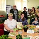 Library staff Bill, Ines, Jennifer and Lynne in the back row with members of Falkirk Gardening group. Pic: Falkirk Council