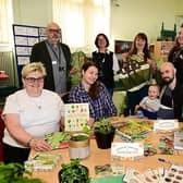 Library staff Bill, Ines, Jennifer and Lynne in the back row with members of Falkirk Gardening group. Pic: Falkirk Council