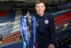Bo'ness United ace JJ Henderson at cup draw (Pic Craig Watson)