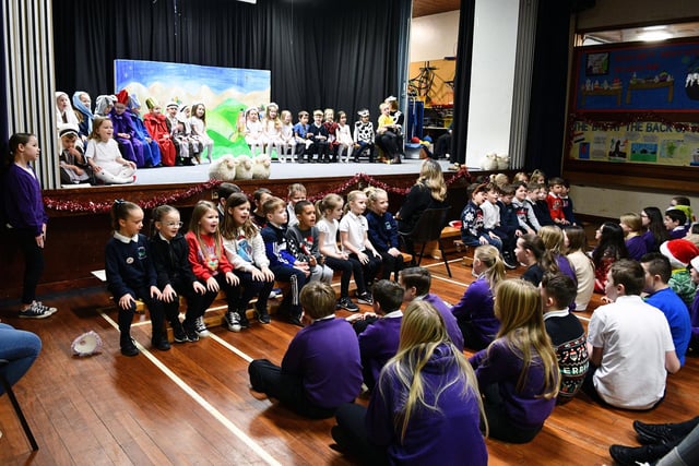 Other pupils watched the Nativity, along with family and friends.