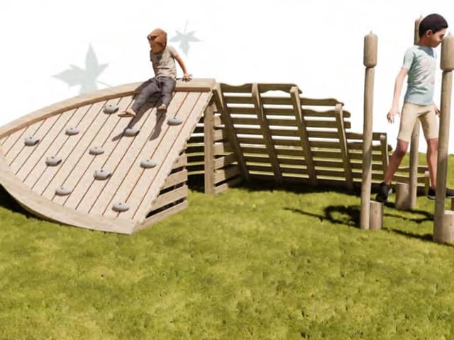 An artist's impression of the proposed play park at Bo'ness Foreshore.