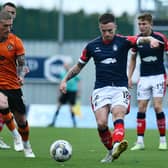 Craig Sibbald and Gary Oliver in action earlier this campaign (Photo: Michael Gillen)