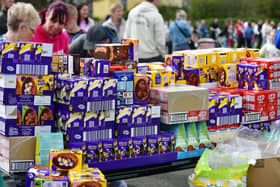 Chocolate eggs could reportedly be seen from space, there were so many of them at this year's Inchyra Park Easter Egg Hunt