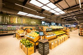 Photo of a recently opened new M&S Food Store in Paisley, Scotland. Photo by Roddy Scott.