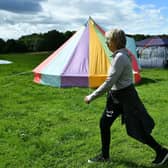 The Climate Camp is now in place on land at Kinneil Estate 
(Picture: Michael Gillen, National World)