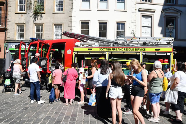 The workings of a Scottish Fire and Rescue Service appliance attracted lots of interest