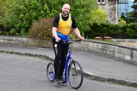 Stuart Jamieson completed the route on a scooter in just 11 days.  Pic: Michael Gillen.