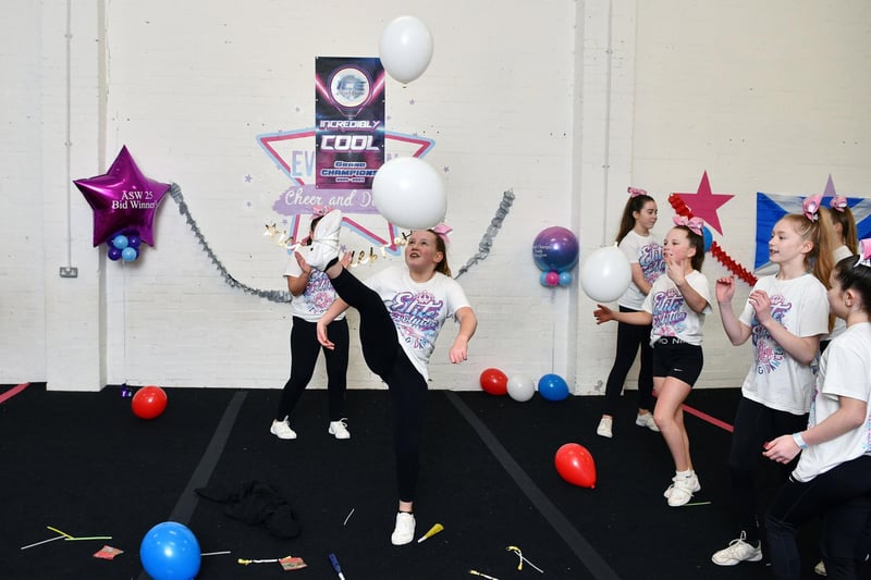 Perhaps balloons could be introduced into their next routine as they are having so much fun.
