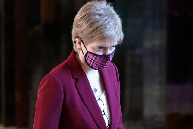 First Minister Nicola Sturgeon has told Scots she is “truly sorry” for mistakes her administration has made, after the UK’s coronavirus death toll surpassed 100,000 on Tuesday.
(Photo by Andrew Milligan - Pool/Getty Images)