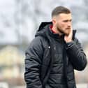 Injured centre-back Sean Crighton has taken on the role of interim manager and led the Warriors on Saturday against Forfar Athletic (Pics by Alan Murray)