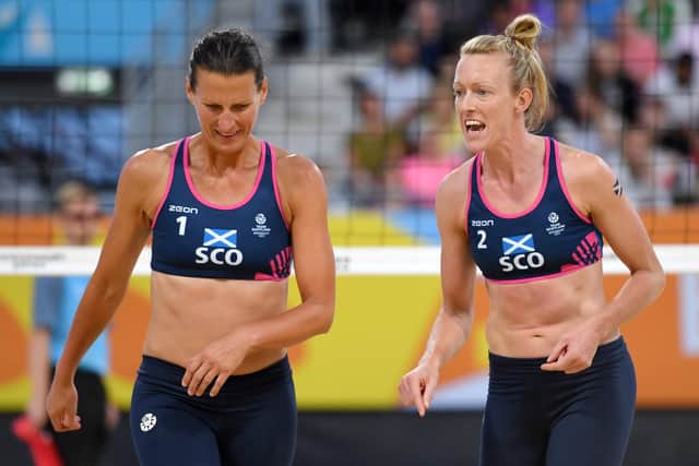 Lynne Beattie (right) in action during the Birmingham 2022 Commonwealth Games (Photo: Tom Dulat/Getty Images)