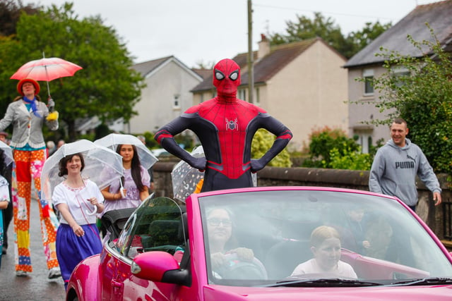 Even Spiderman got in on the parade action.